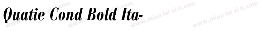 Quatie Cond Bold Ita字体转换
